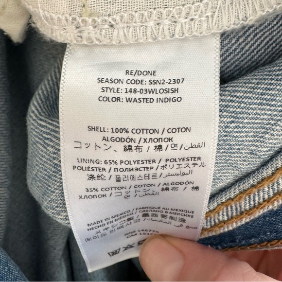 Re/Done Loose Long ish Jean in Wasted Indigo Sz 32 - Picture 7 of 7